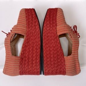 Jeffrey Campbell Clinton Raffia Oxford Platforms size 7